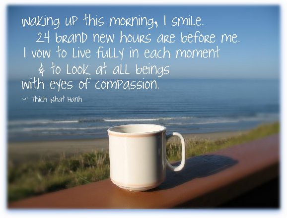 Beach Morning Coffee | Thich Nhat Hanh Quote | AuthenticAng11 | Flickr