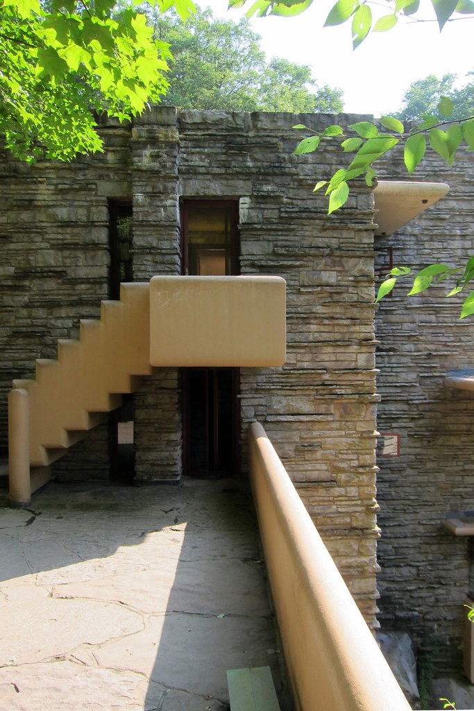 PA Mill Run Fallingwater Stairs from West Terrace 