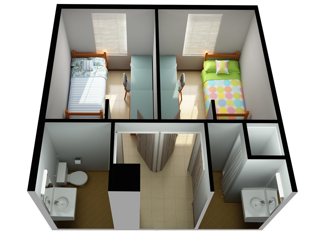 South Village Floor Plan The two bedroom single is the