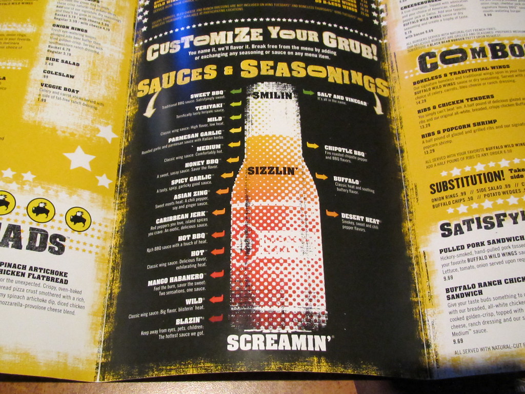 Buffalo Wild Wings Menu | If I eat somewhere that is known f… | Flickr
