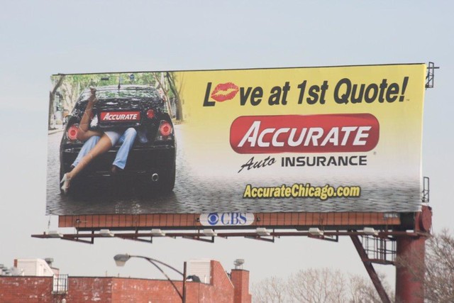 Accurate Auto Auto Insurance Chicago - Controversial Billboard