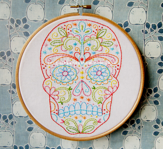 Calavera embroidery pattern