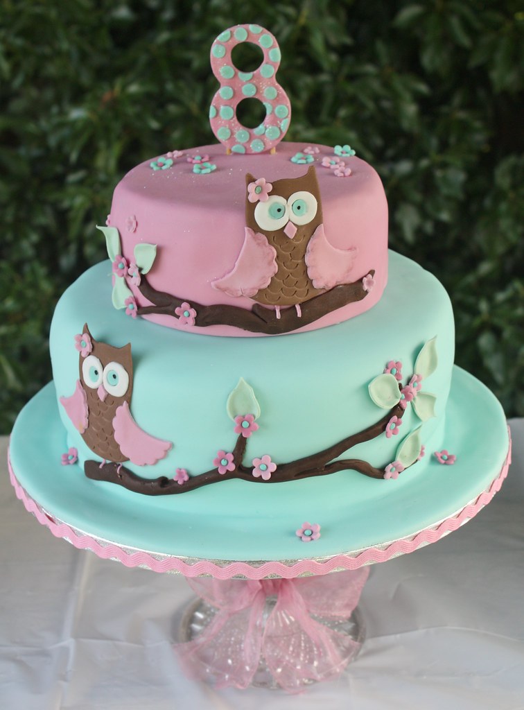 Owl cake for Tilly's 8th Birthday...... | Fiona Hirons | Flickr
