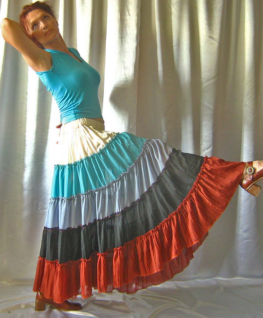 Stylish boho hippie gipsy long skirt, 1 size to fit multip… | Flickr
