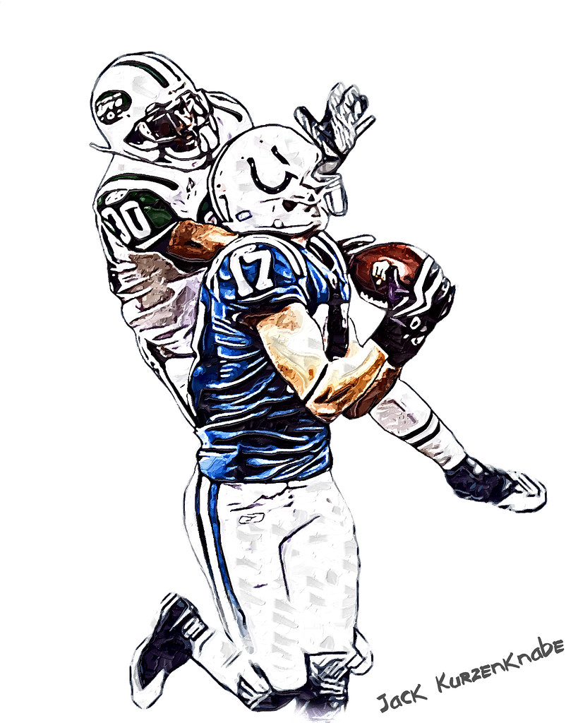 New York Jets Drew Coleman - Indianapolis Colts Austin Collie