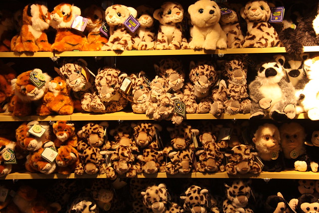 Stuffed Animal Shelves at The Bronx Zoo Store, NYC