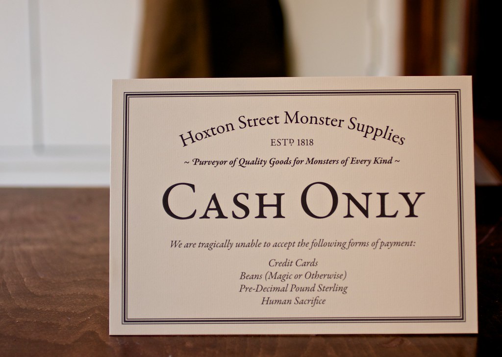 Cash Only sign | \u0026quot;CASH ONLY. We are tragically unable to acc\u2026 | Flickr