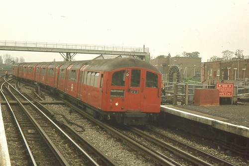London Transport . 1938 Tube Stock . Wembley Park Station . 04th-May-1978 .