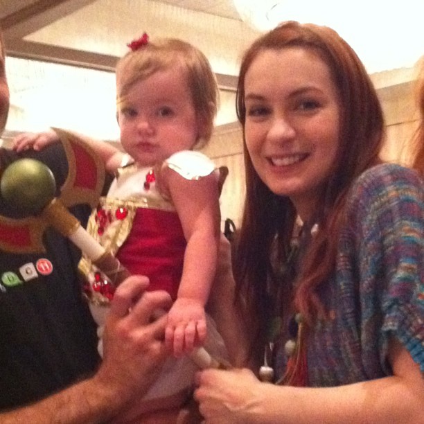 Felicia day with her daughter Calliope Maeve