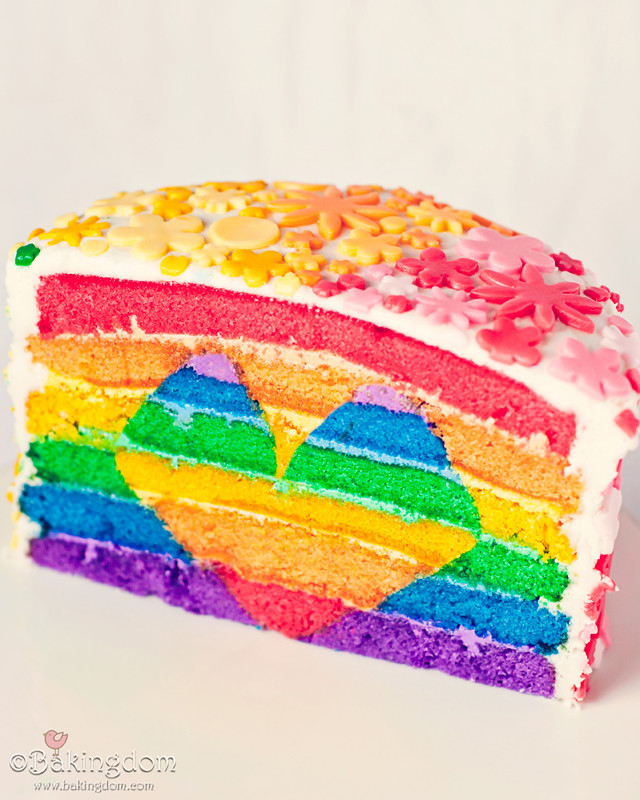 Inside my Rainbow Heart Cake | A full view of the hidden hea… | Flickr