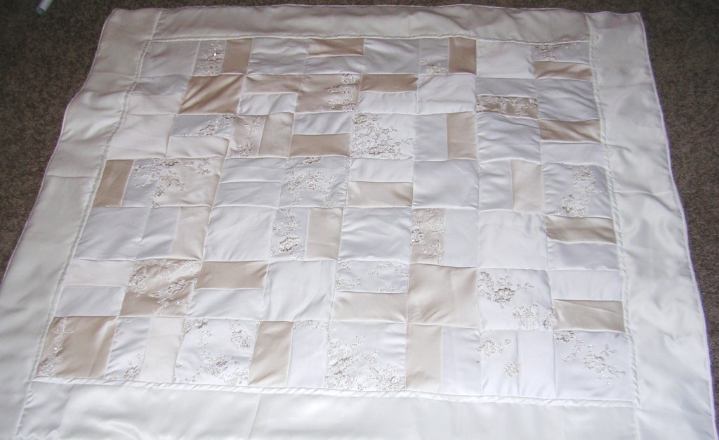 Custom Wedding Dress Quilt Custom quilt made from a