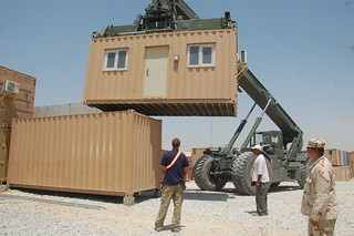 Stacking office containers at 401st Army Field Support Bri… | Flickr