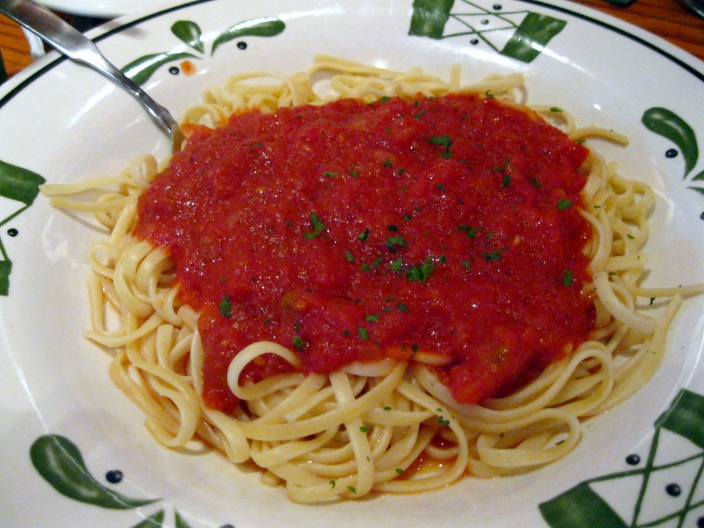 Linguini In Marinara Sauce Olive Garden Laurel Md Flickr