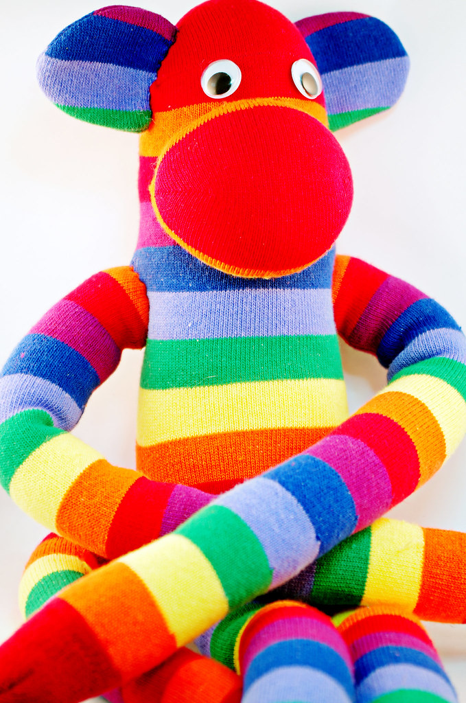 rainbow sock monkey commercial