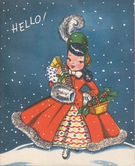 Vintage Christmas Lady, 1957 | RabbitRaiments | Flickr