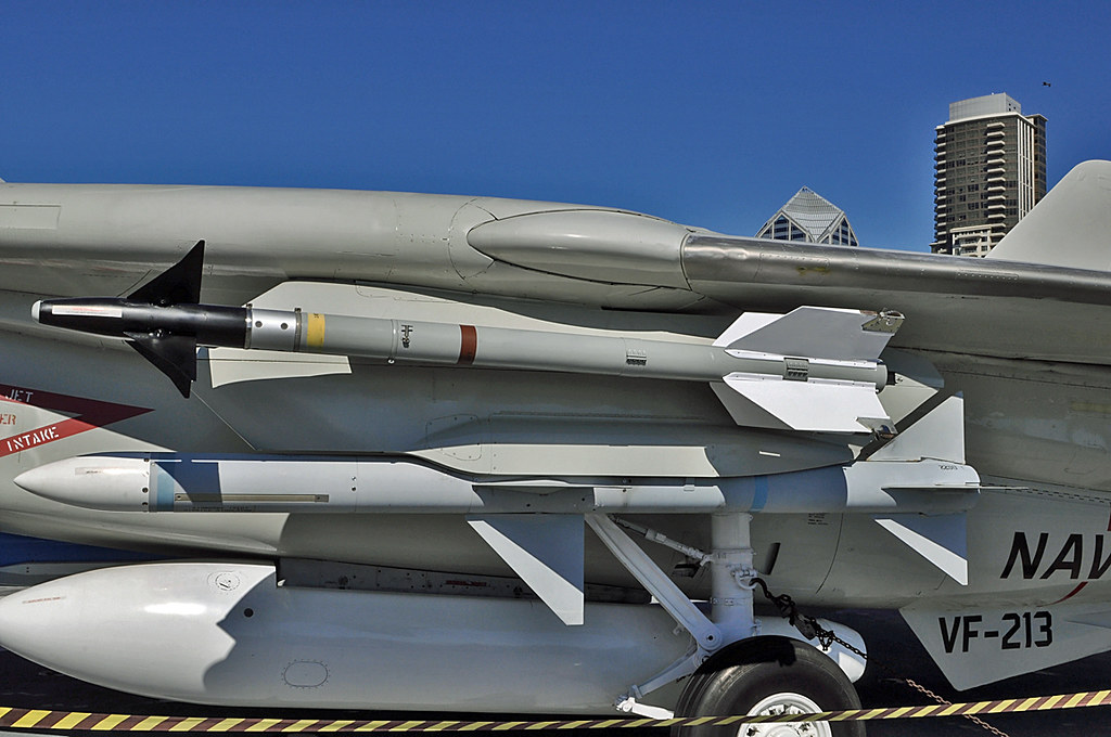 AIM-9 Sidewinder and AIM-7 Sparrow missiles