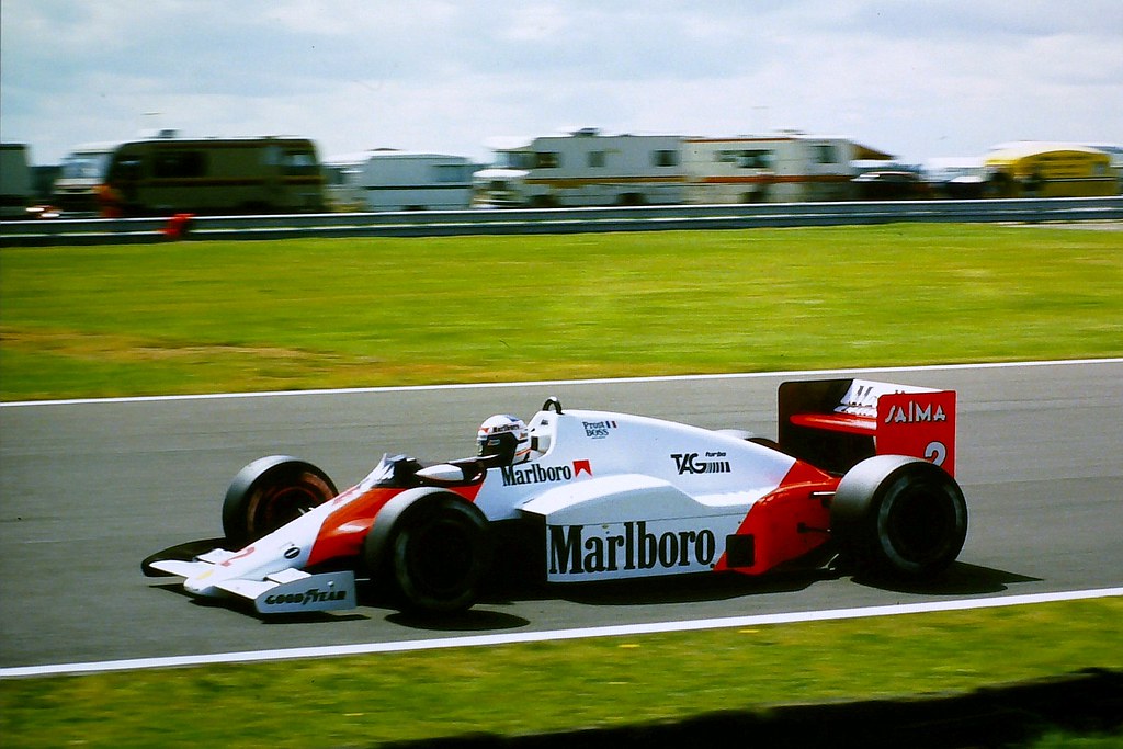 Alain Prost - Mclaren MP4-2B At The 1985 British GP, Silve… | Flickr