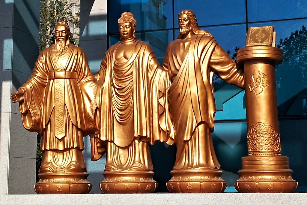 Confucius, Buddha, Jesus and the Koran-Seoul, Korea | Flickr