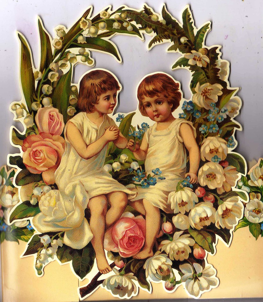 Victorian Christmas, or Holiday, Cherubs Surrounded by a W… | Flickr