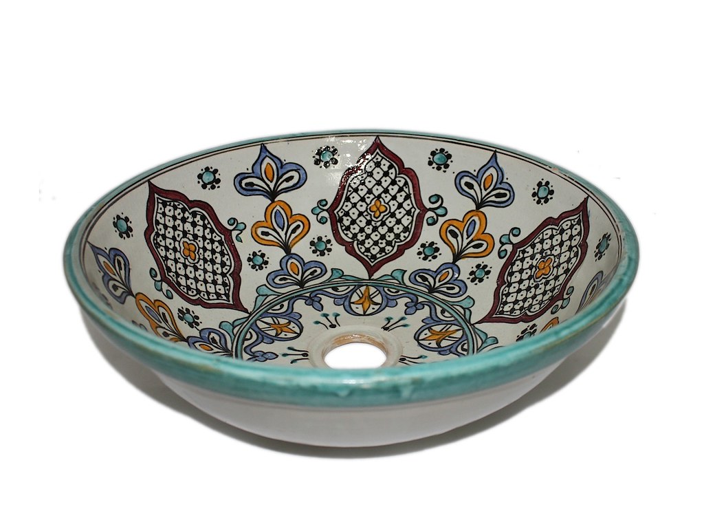 Moroccan Pottery Sink Www Coloursmorcco Com Handpainted Mo