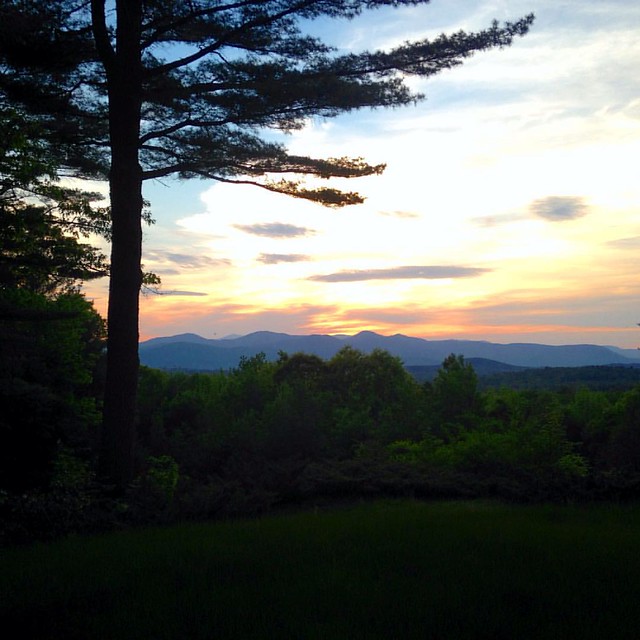 Maine mountain sunset