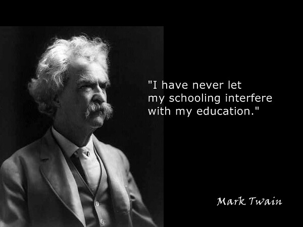 mark twain schooling education