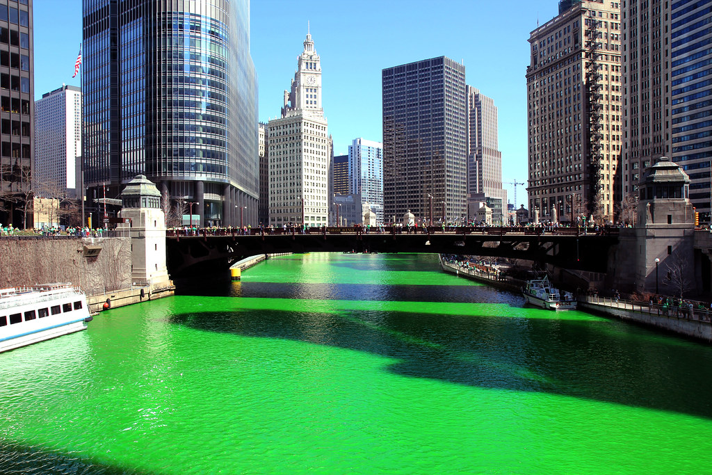 Image result for Chicago Dyes the River Green