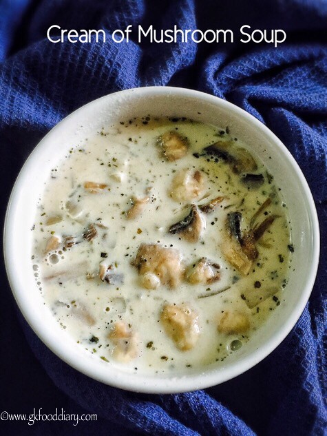 Mushroom Soup Recipe for Toddlers and Kids3