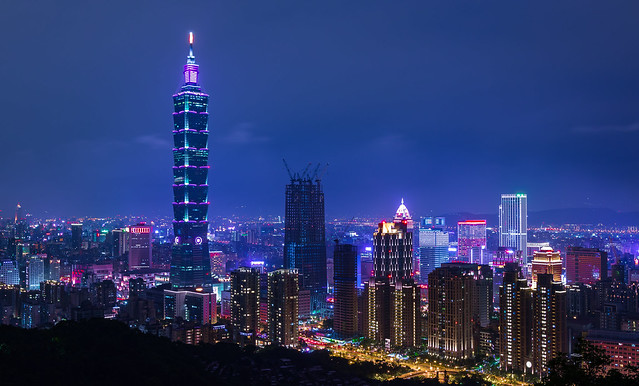 Taipei City at night