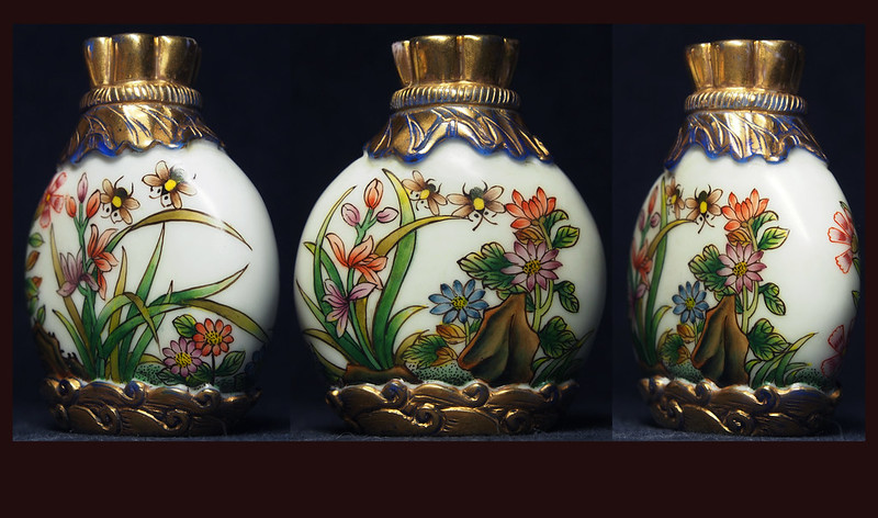 snuff bottle   enamel on glass, 18th century 乾隆年製 料畫琺瑯  鼻煙壺