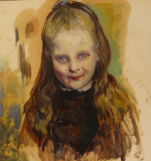 cabeza de Nora Power niña | óleo sobre papel,18x16cm Pintado… | Flickr