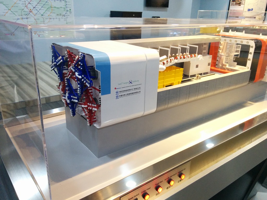Model of a rectangular tunnel boring machine to be used on the Thomson-East Coast Line MRT construction