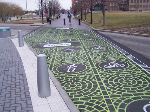 Street crossing, Indianapolis Cultural Trail