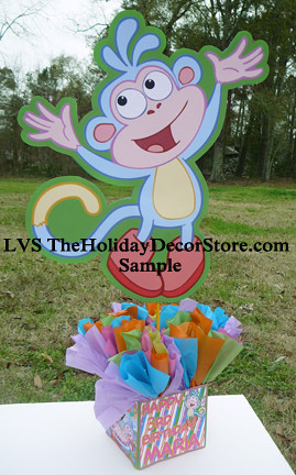 Boot the Monkey centerpiece Birthday Party Decoration
