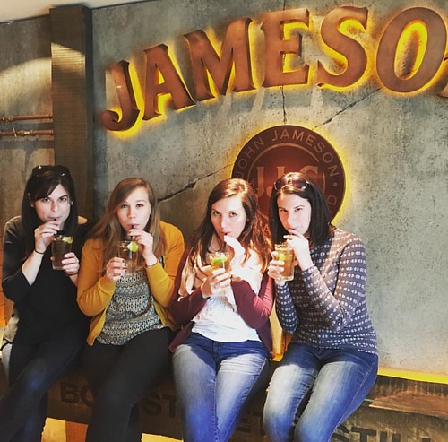 Sipping our Jameson. #ProTip: When in Dublin, skip the Guinness brewery. Go straight to the Jameson distillery.