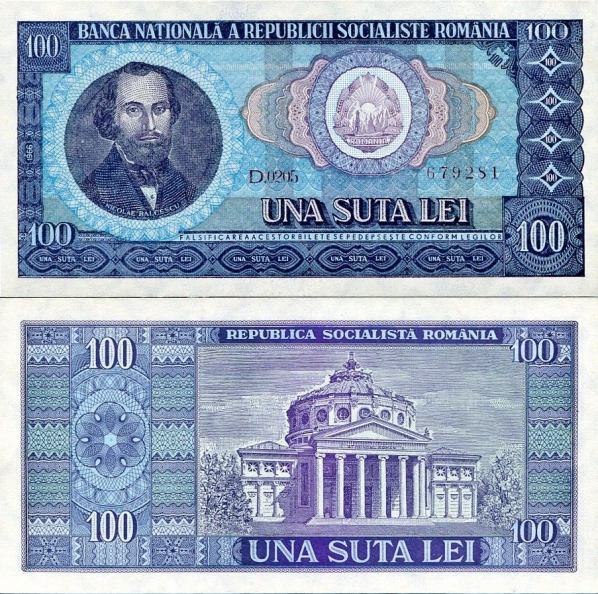 100 Lei Rumunsko 1966, P97a