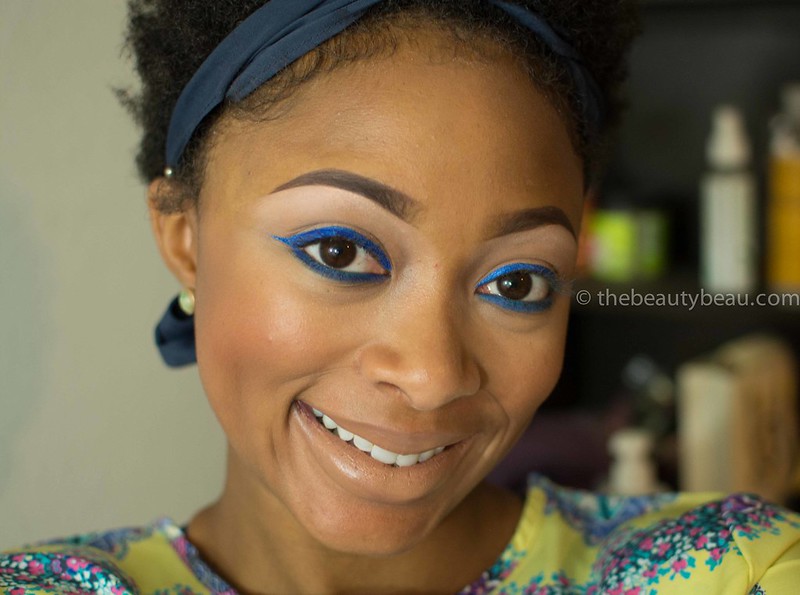 bold blue eye liner tutorial, the beauty beau