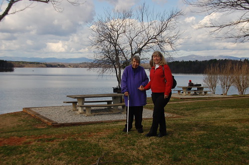 Laura and Mrs. Wright at Lake Robinson