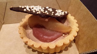 Chocolate Mousse Tart with Rhubarb and Roasted Pear from Smith & Deli
