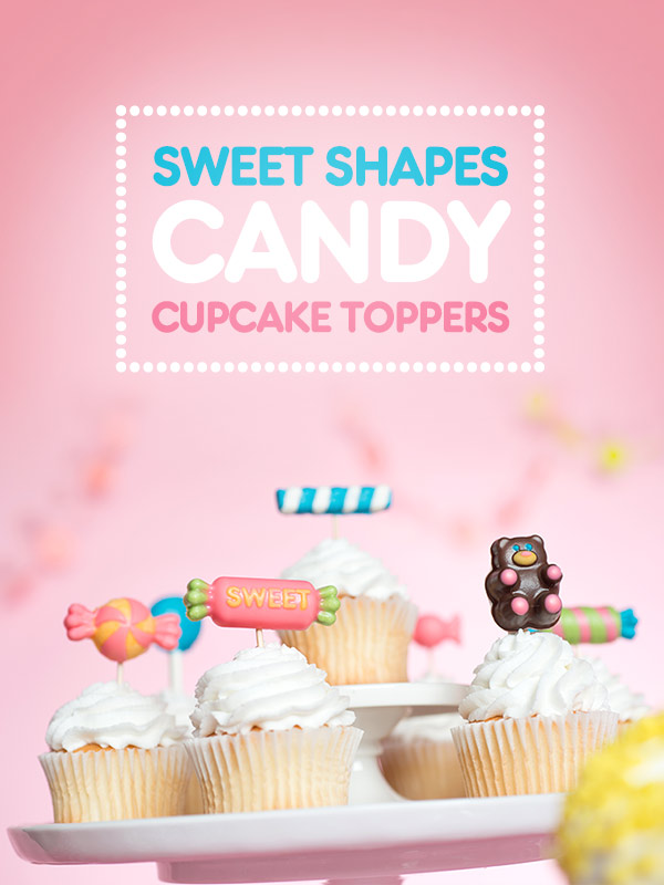 Sweet Shapes Candy Cupcake Toppers