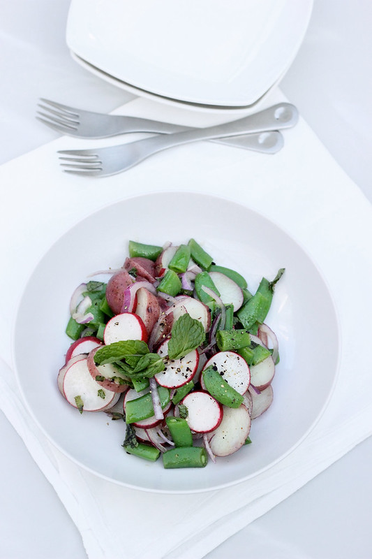 Spring Potato Salad with Sugar Snap Peas and Radishes - Gluten-free + Vegan
