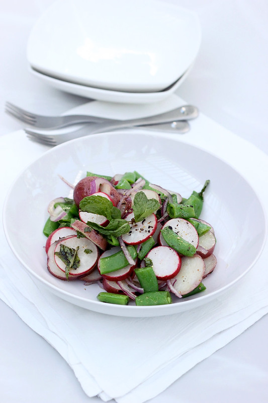 Spring Potato Salad with Sugar Snap Peas and Radishes - Gluten-free + Vegan