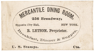 Mercantile Dining Room, U.S. Postage Stamp Envelope
