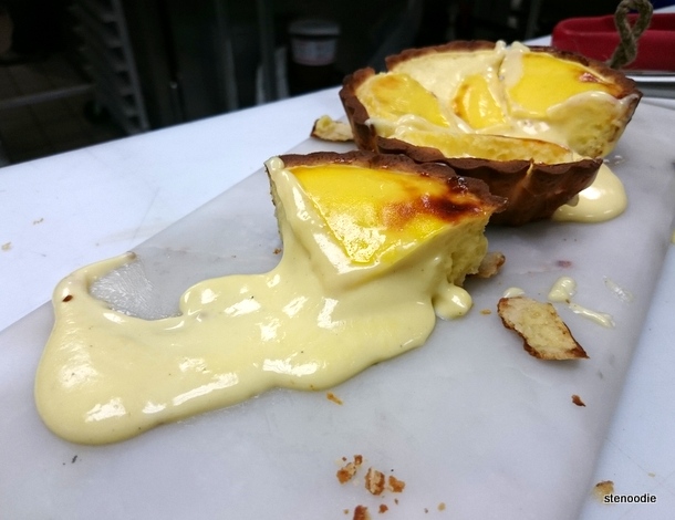  cheese oozing out of the Twice-Baked Rare Cheese Tart