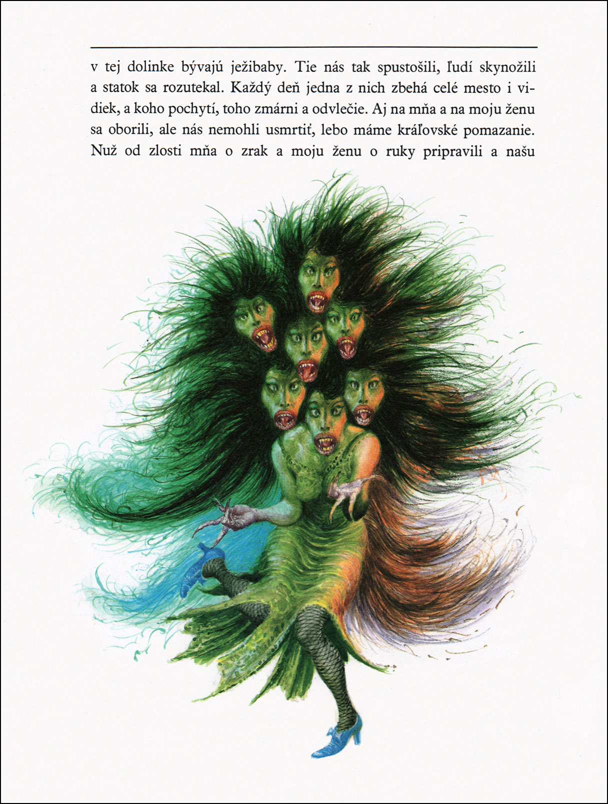 Albin Brunovsky - Illustration - 9, from Pavol Dobšinský's "Slovak Fairy Tales - The third book from the collection of Pavol" 1988