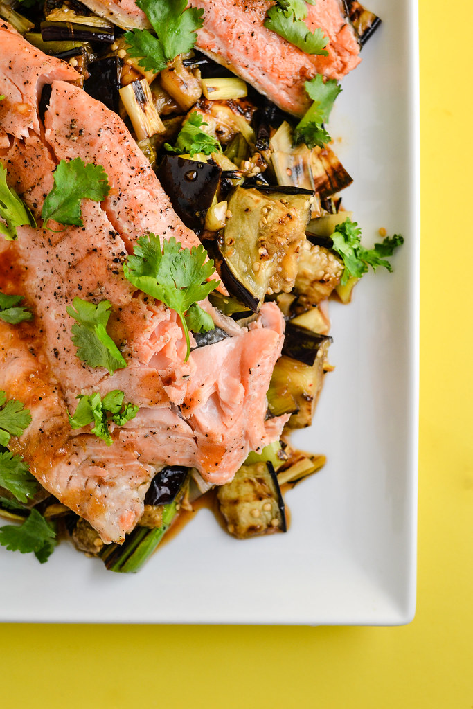Grilled Trout with Eggplants and Leeks | Things I Made Today