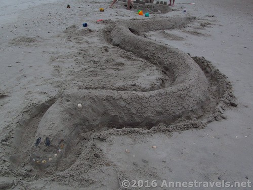 Sand sea serpent #1, Holden Beach, North Carolina