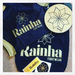 Thrilled that my #crowdfunding reward has arrived from the lovely @rainhafw! Looking forward to testing my new rashguards on the mats this week! A review will be coming soon!!!! 😊 #bjjgirls #supportwomensbjj #bjjminion #bjjgear #blogger