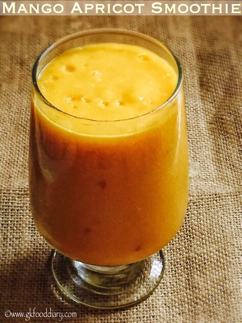 MANGO APRICOT SMOOTHIE for Babies, Toddlers and Kids