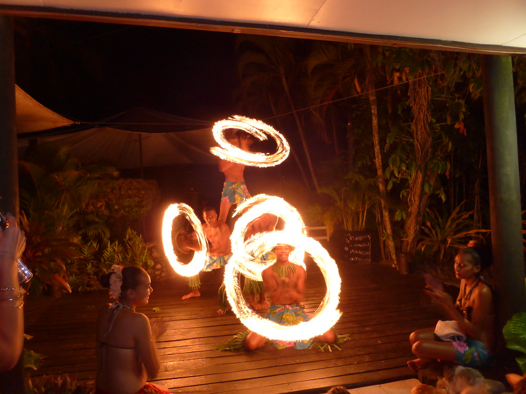 Fijian fire dancers